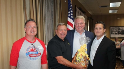 David and Matt Dreesen were pleased to present door prizes to the winners drawn from those attending the luncheon. They truly en Photo