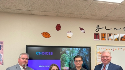 Matt Miller and David Lowe Presenting the Choices Program at Maranatha Baptist Academy Photo